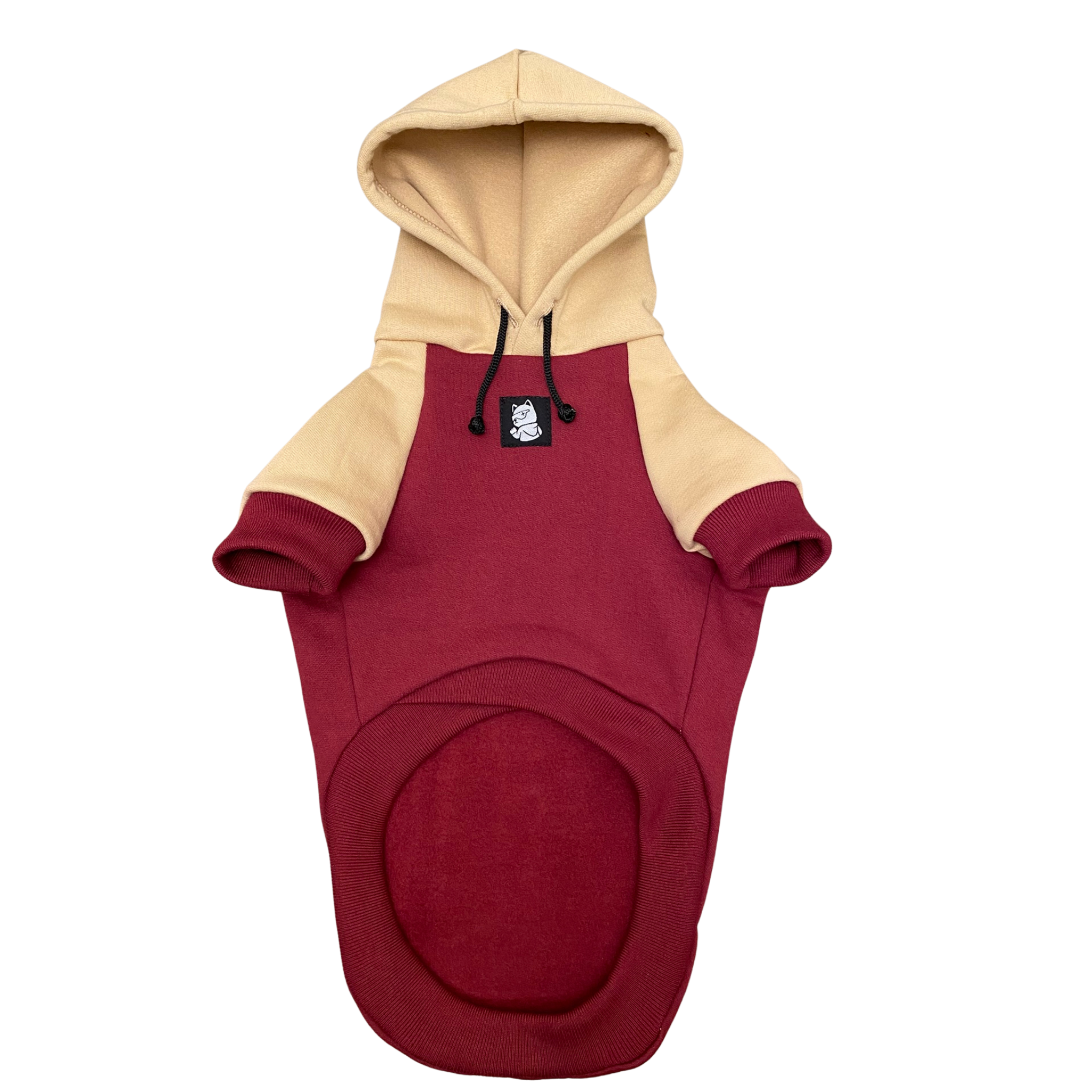 Hoodie Burdeo/Beige
